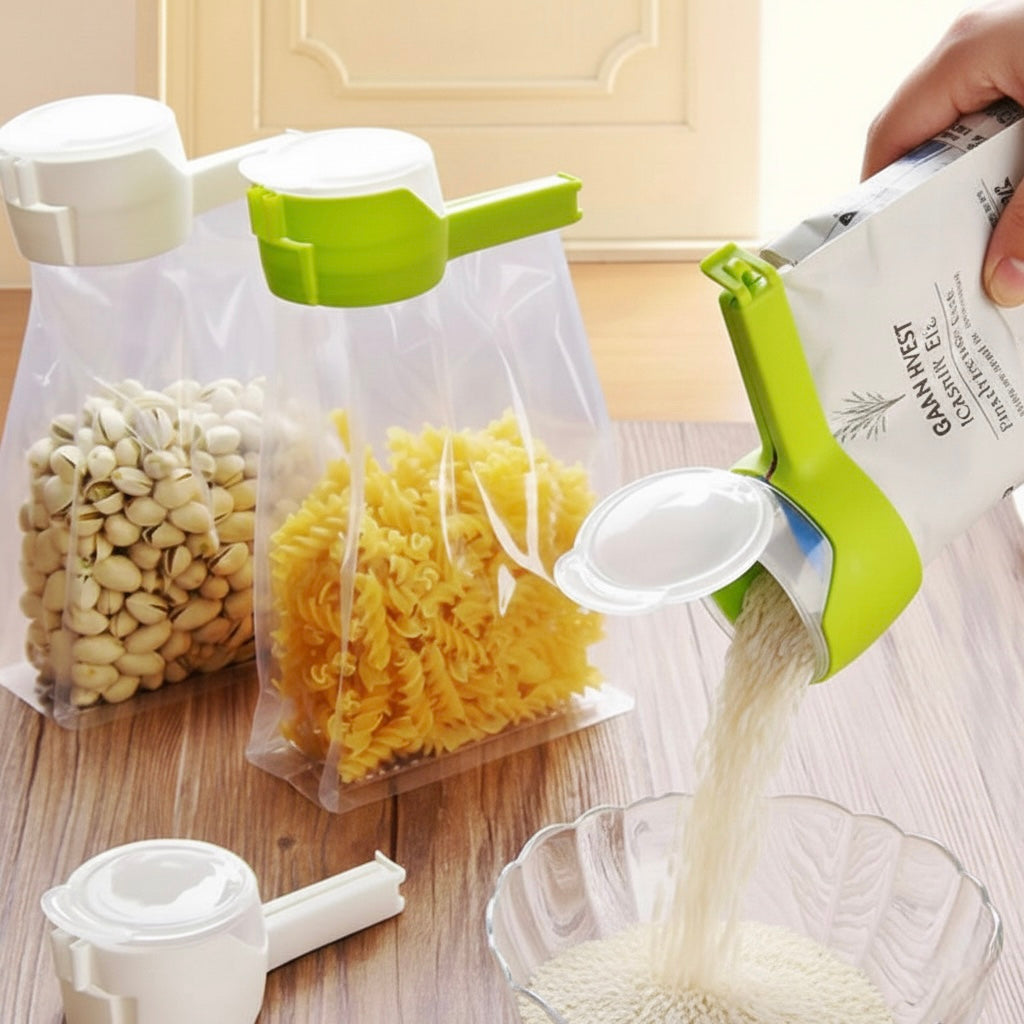 2-in-1 Food Bag Sealing Scoop Clip