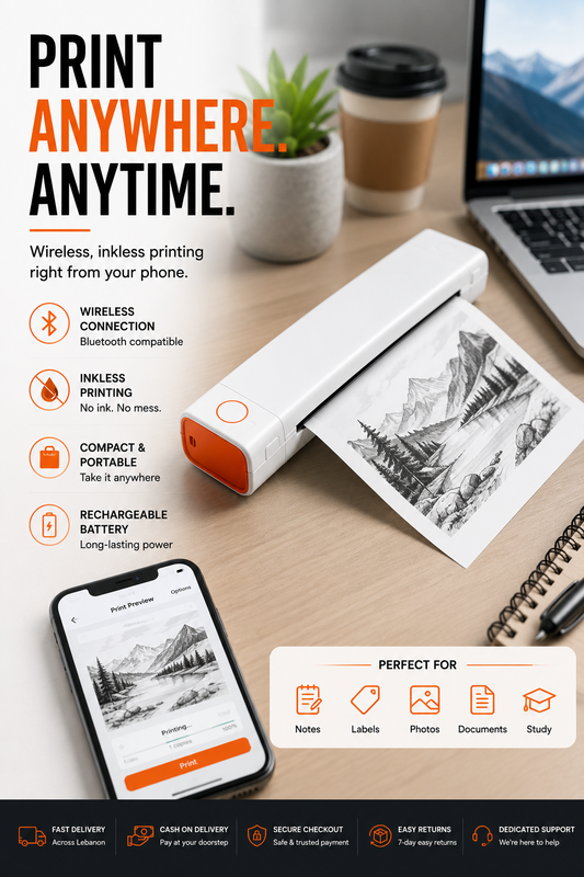 PocketPrint™ Wireless Thermal Printer
